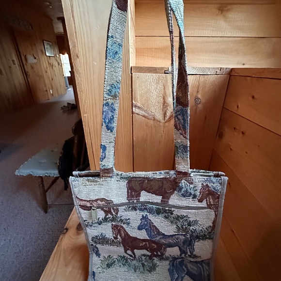 LL Bean Blue Canvas Shoulder Bag and cute canvas tote bag.  2 for 1 price! - Picture 6 of 9